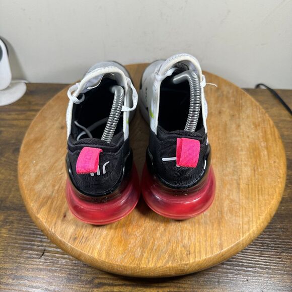 Nike Air Max 270 White Black Volt Laser Fuchsia 943345-102 Shoe Women's Size 7.5 - Picture 6 of 9